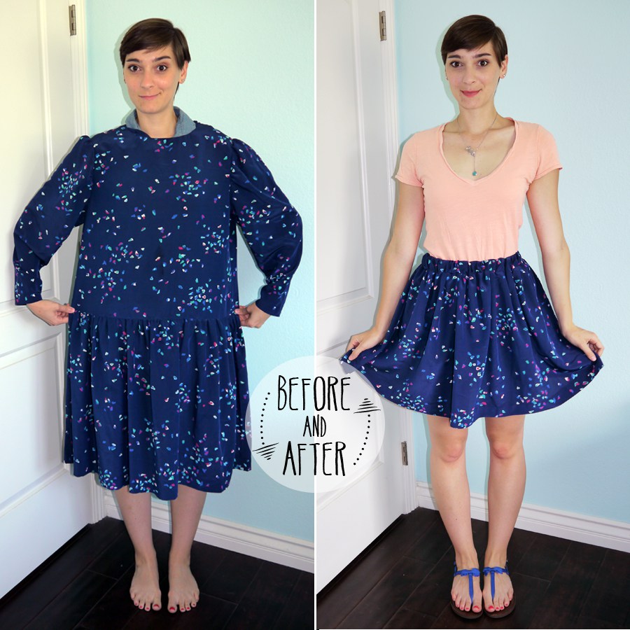 dress-to-skirt-refashion-tutorial_before-and-after.