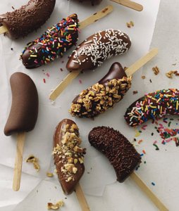 chocolate covered bananas.